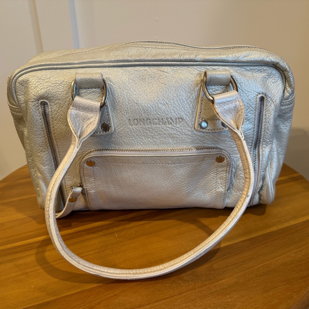 Longchamp Metallic Vintage Leather Shoulder bag